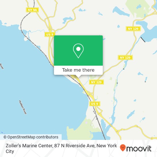 Mapa de Zoller's Marine Center, 87 N Riverside Ave