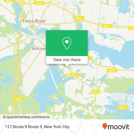 Mapa de 127,Route 9 Route 9, Bayville, NJ 08721