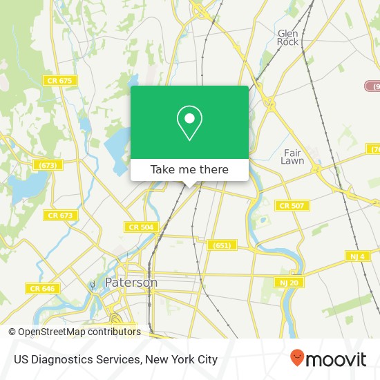 Mapa de US Diagnostics Services, 185 6th Ave
