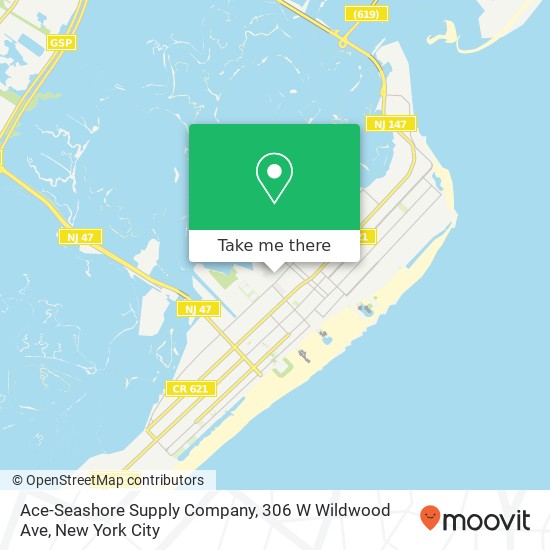 Ace-Seashore Supply Company, 306 W Wildwood Ave map