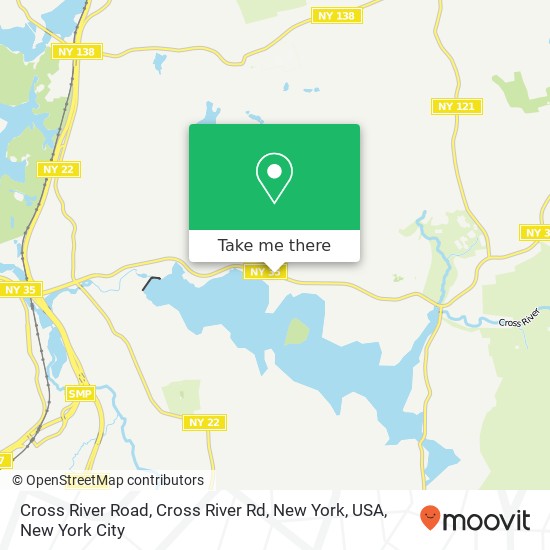 Mapa de Cross River Road, Cross River Rd, New York, USA