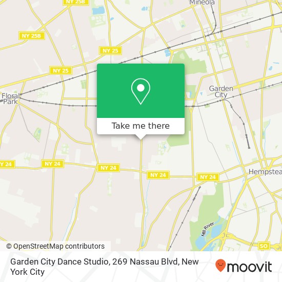 Garden City Dance Studio, 269 Nassau Blvd map