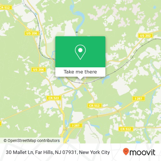 30 Mallet Ln, Far Hills, NJ 07931 map