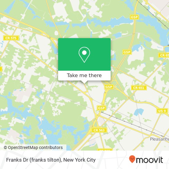 Mapa de Franks Dr (franks tilton), Egg Harbor Twp, NJ 08234