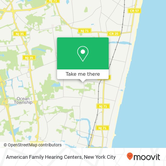 Mapa de American Family Hearing Centers, 220 Monmouth Rd