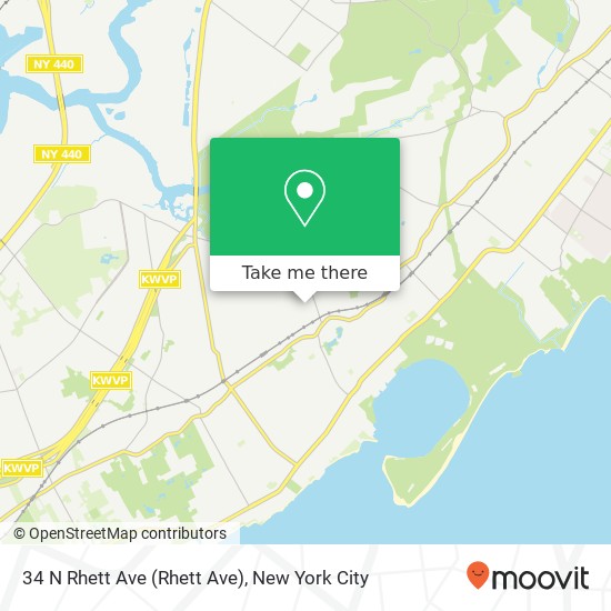 Mapa de 34 N Rhett Ave (Rhett Ave), Staten Island, NY 10308