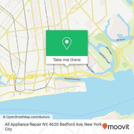 Mapa de All Appliance Repair NY, 4620 Bedford Ave