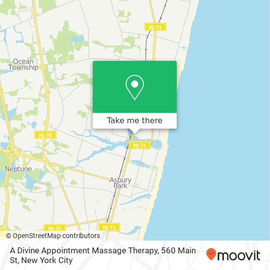 Mapa de A Divine Appointment Massage Therapy, 560 Main St