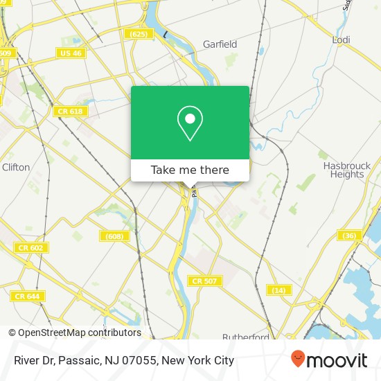 Mapa de River Dr, Passaic, NJ 07055
