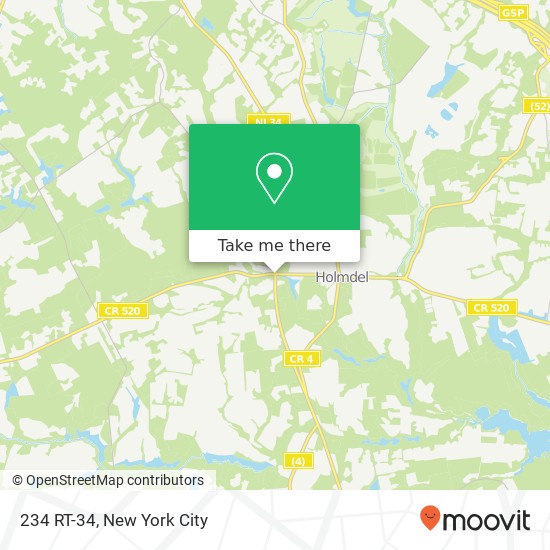 Mapa de 234 RT-34, Holmdel, NJ 07733
