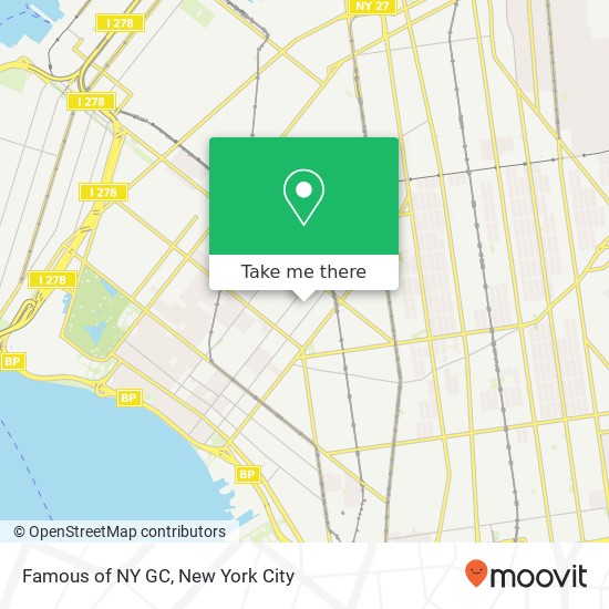 Famous of NY GC map