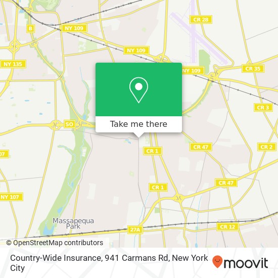 Mapa de Country-Wide Insurance, 941 Carmans Rd