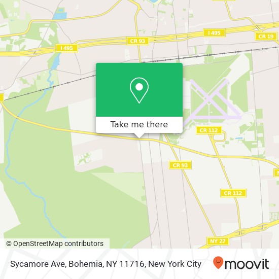 Mapa de Sycamore Ave, Bohemia, NY 11716