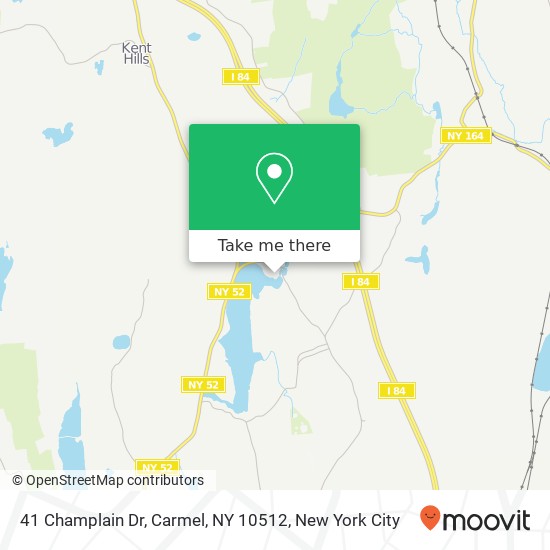 Mapa de 41 Champlain Dr, Carmel, NY 10512