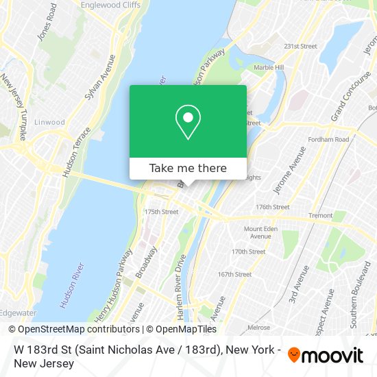 W 183rd St (Saint Nicholas Ave / 183rd) map