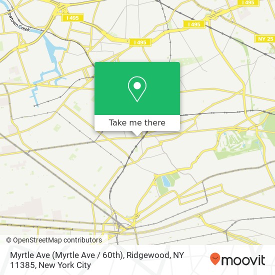 Mapa de Myrtle Ave (Myrtle Ave / 60th), Ridgewood, NY 11385