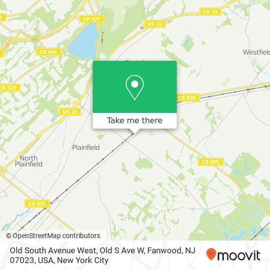 Old South Avenue West, Old S Ave W, Fanwood, NJ 07023, USA map