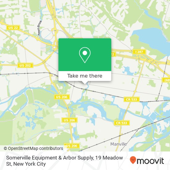 Mapa de Somerville Equipment & Arbor Supply, 19 Meadow St