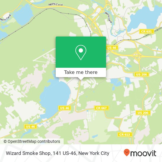 Wizard Smoke Shop, 141 US-46 map