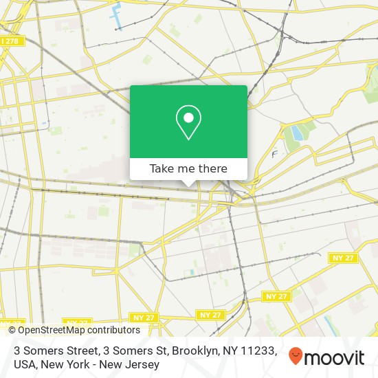 Mapa de 3 Somers Street, 3 Somers St, Brooklyn, NY 11233, USA