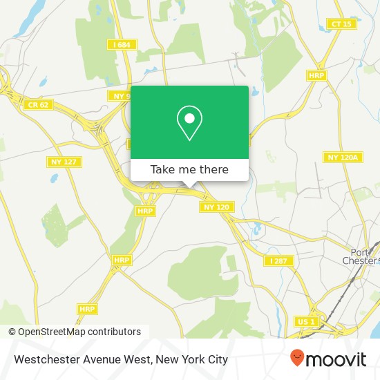 Mapa de Westchester Avenue West, Westchester Ave W, Rye, NY 10580, USA