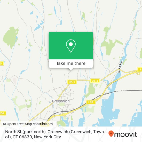 Mapa de North St (park north), Greenwich (Greenwich, Town of), CT 06830