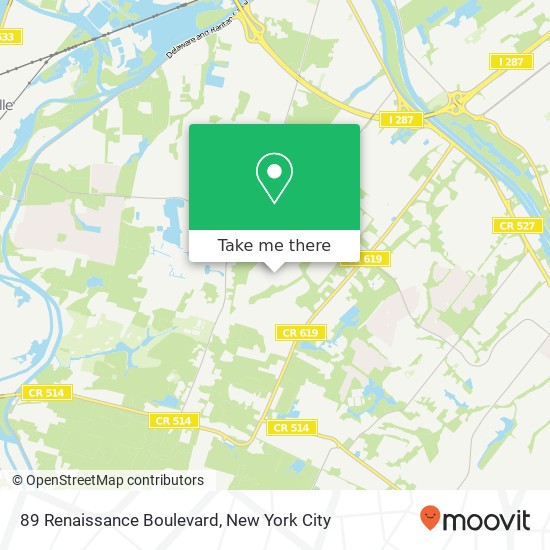 89 Renaissance Boulevard, 89 Renaissance Blvd, Somerset, NJ 08873, USA map