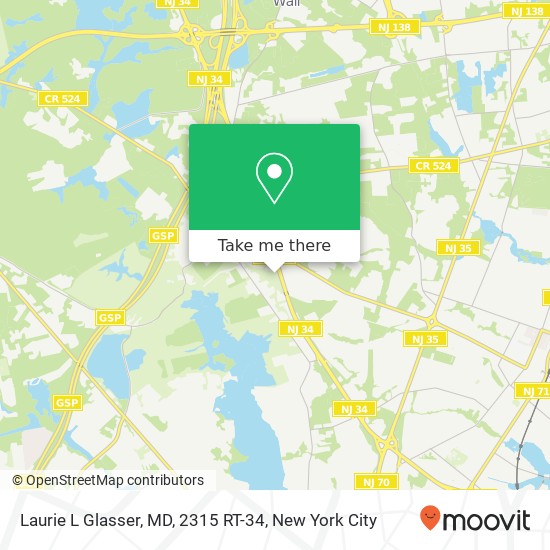 Mapa de Laurie L Glasser, MD, 2315 RT-34