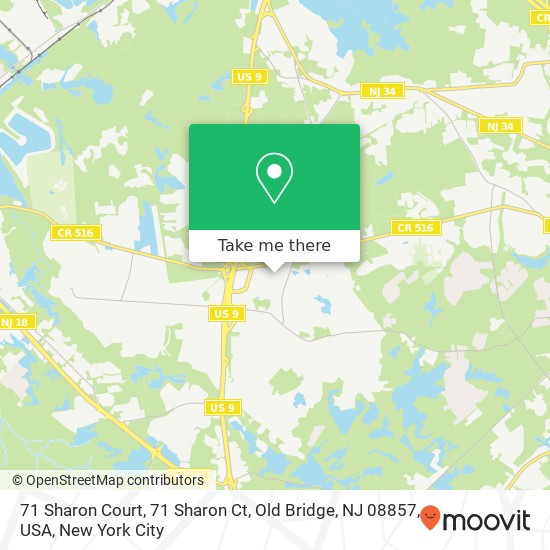 71 Sharon Court, 71 Sharon Ct, Old Bridge, NJ 08857, USA map