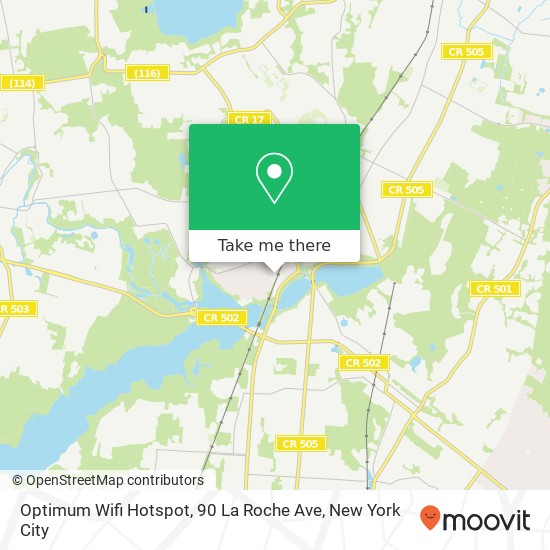 Mapa de Optimum Wifi Hotspot, 90 La Roche Ave