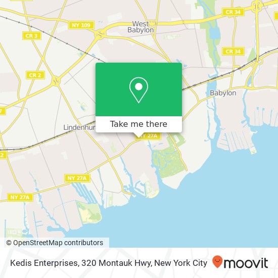 Mapa de Kedis Enterprises, 320 Montauk Hwy
