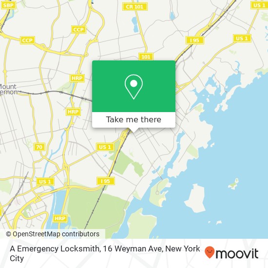 A Emergency Locksmith, 16 Weyman Ave map