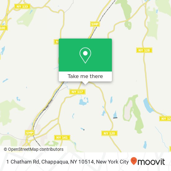 Mapa de 1 Chatham Rd, Chappaqua, NY 10514