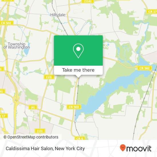 Mapa de Caldissima Hair Salon, 111 Kinderkamack Rd
