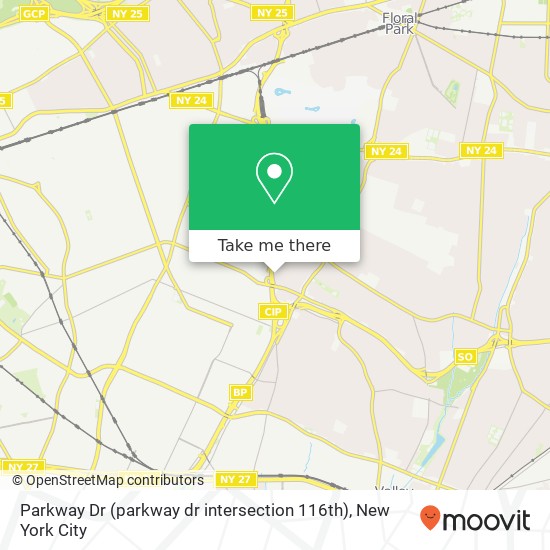 Parkway Dr (parkway dr intersection 116th), Elmont, NY 11003 map