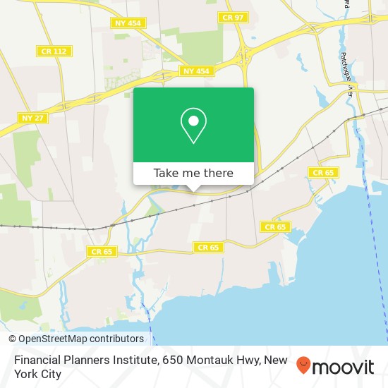 Mapa de Financial Planners Institute, 650 Montauk Hwy