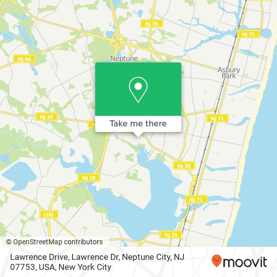 Lawrence Drive, Lawrence Dr, Neptune City, NJ 07753, USA map