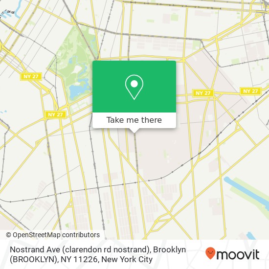 Nostrand Ave (clarendon rd nostrand), Brooklyn (BROOKLYN), NY 11226 map