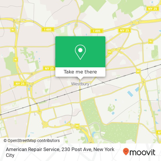 American Repair Service, 230 Post Ave map