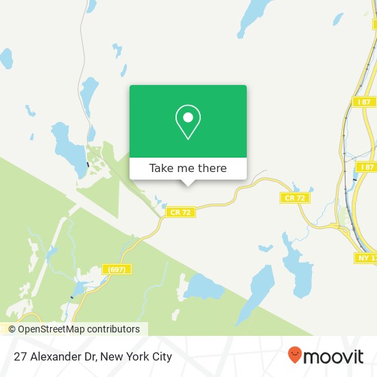 Mapa de 27 Alexander Dr, Tuxedo Park, NY 10987