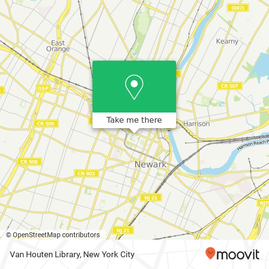 Mapa de Van Houten Library