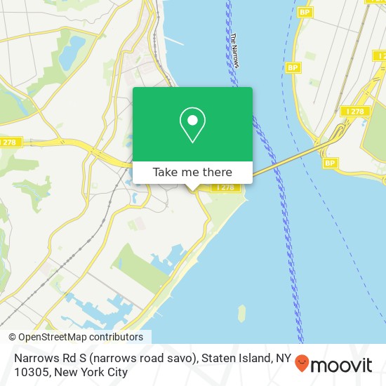 Mapa de Narrows Rd S (narrows road savo), Staten Island, NY 10305