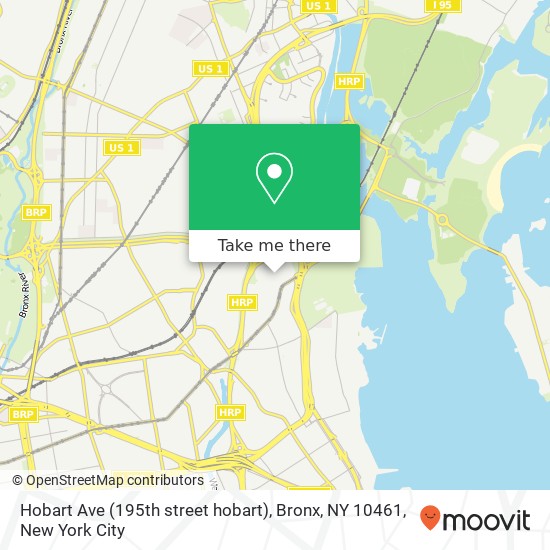 Hobart Ave (195th street hobart), Bronx, NY 10461 map