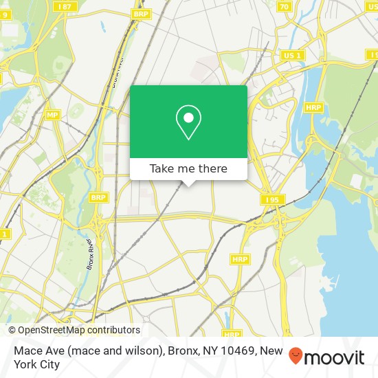 Mace Ave (mace and wilson), Bronx, NY 10469 map