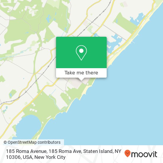 185 Roma Avenue, 185 Roma Ave, Staten Island, NY 10306, USA map