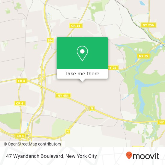 47 Wyandanch Boulevard map