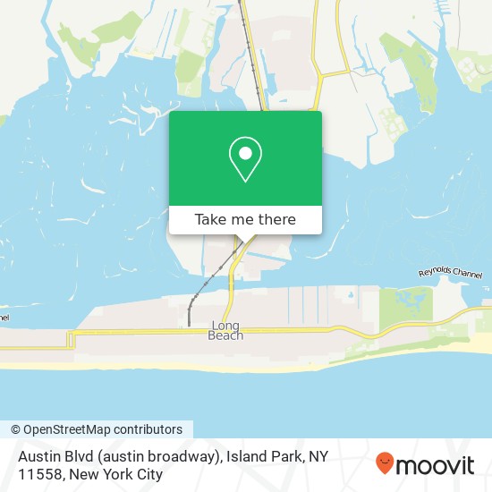 Mapa de Austin Blvd (austin broadway), Island Park, NY 11558