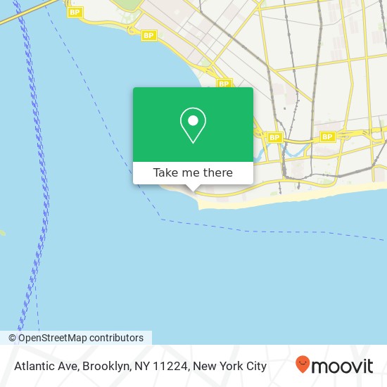 Mapa de Atlantic Ave, Brooklyn, NY 11224