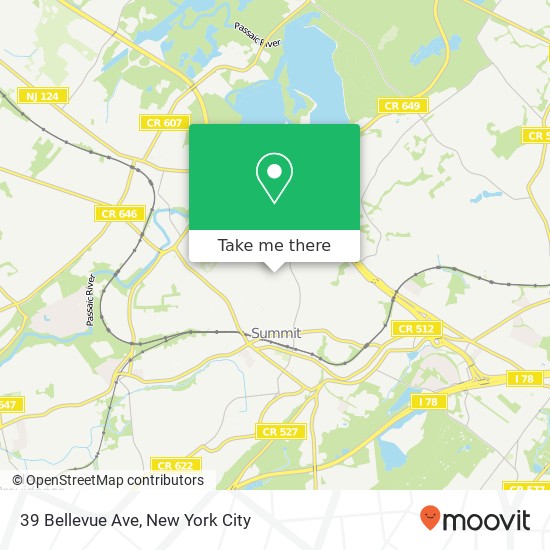 39 Bellevue Ave, Summit, NJ 07901 map