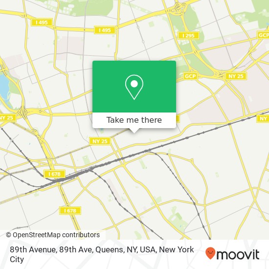 89th Avenue, 89th Ave, Queens, NY, USA map